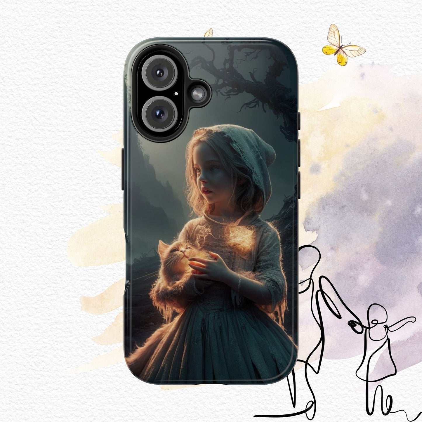Glitter Guardian Wireless Charging Support Tough Case