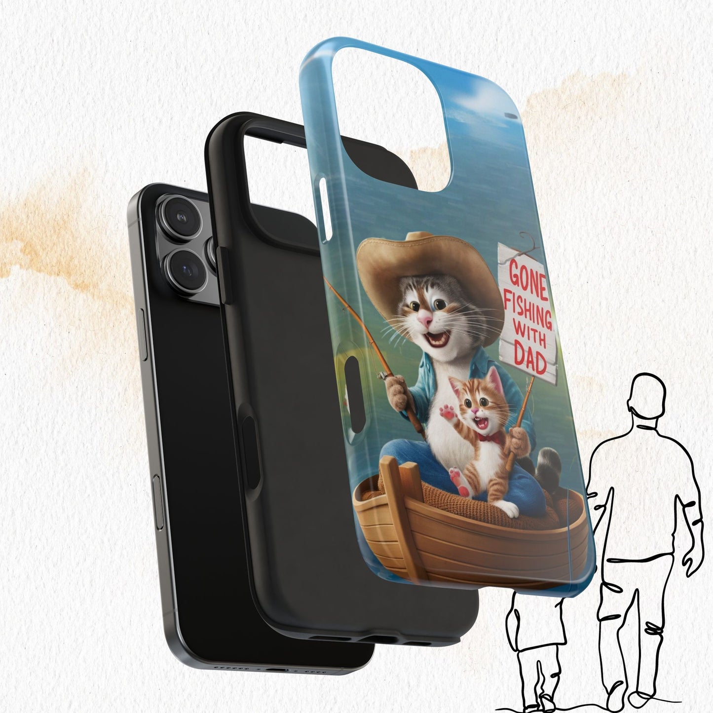Dadcat Defender Wireless Charging Support Tough Case