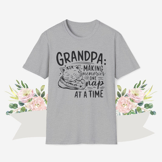 Grandpa Making Memory Cotton Men Tee