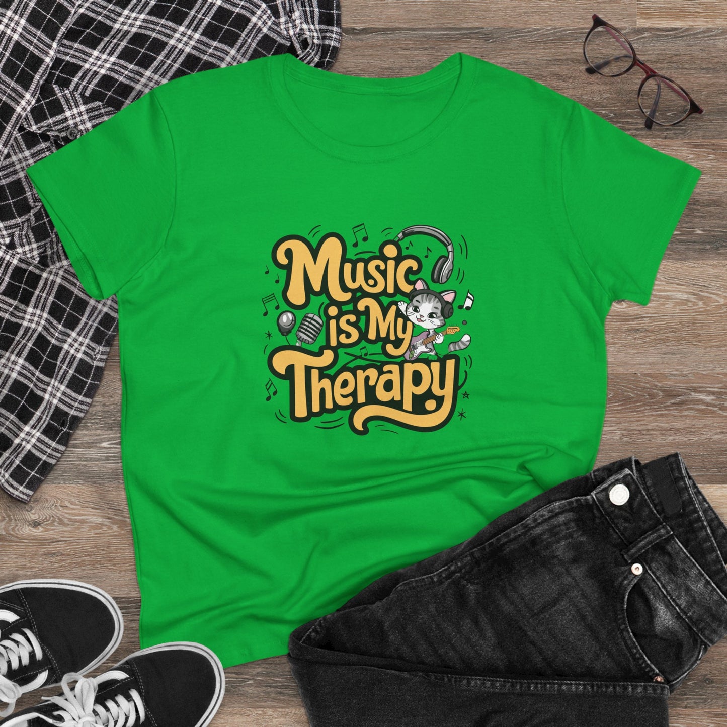 Music Is My Therapy Women Tshirts