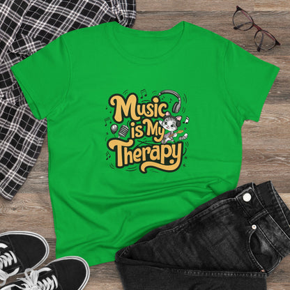 Music Is My Therapy Women Tshirts