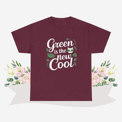 Green Is The New Cool Cotton Tshirts