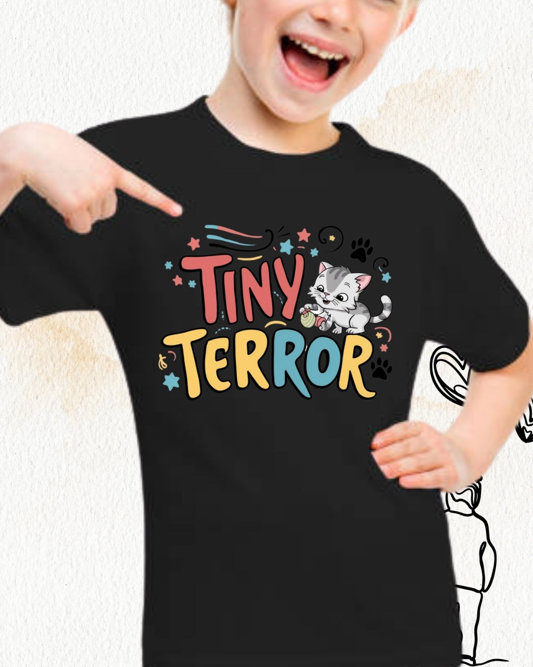 Tinny Terror Toddler Cotton T-Shirts