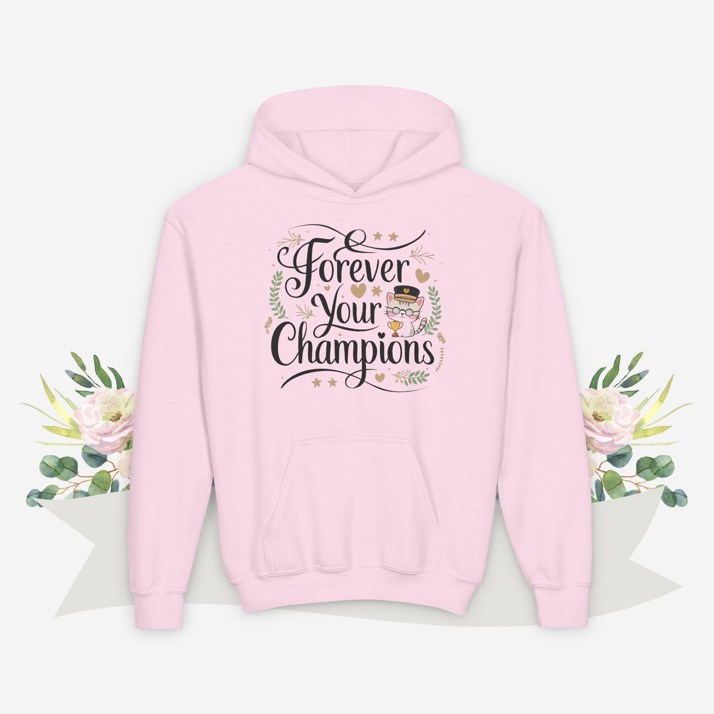 Purrfectly Pampered Youth Heavy Blend Hoodie