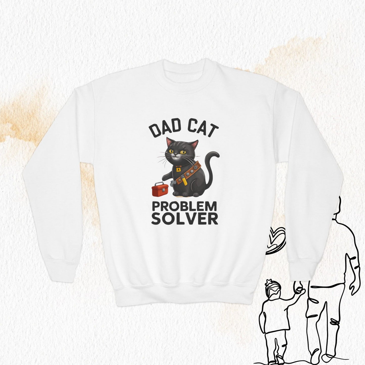 Whiskered Warrior Youth Crewneck Sweatshirt