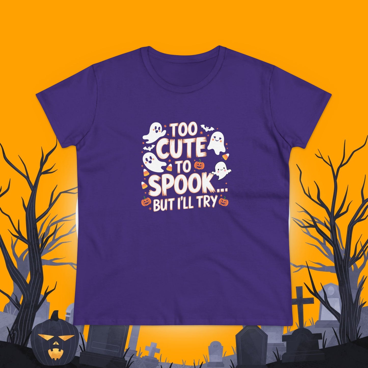 Creepy Cheers Women Cotton Tshirt