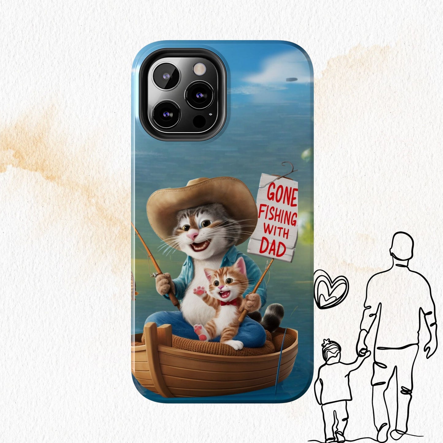 Dadcat Defender Wireless Charging Support Tough Case