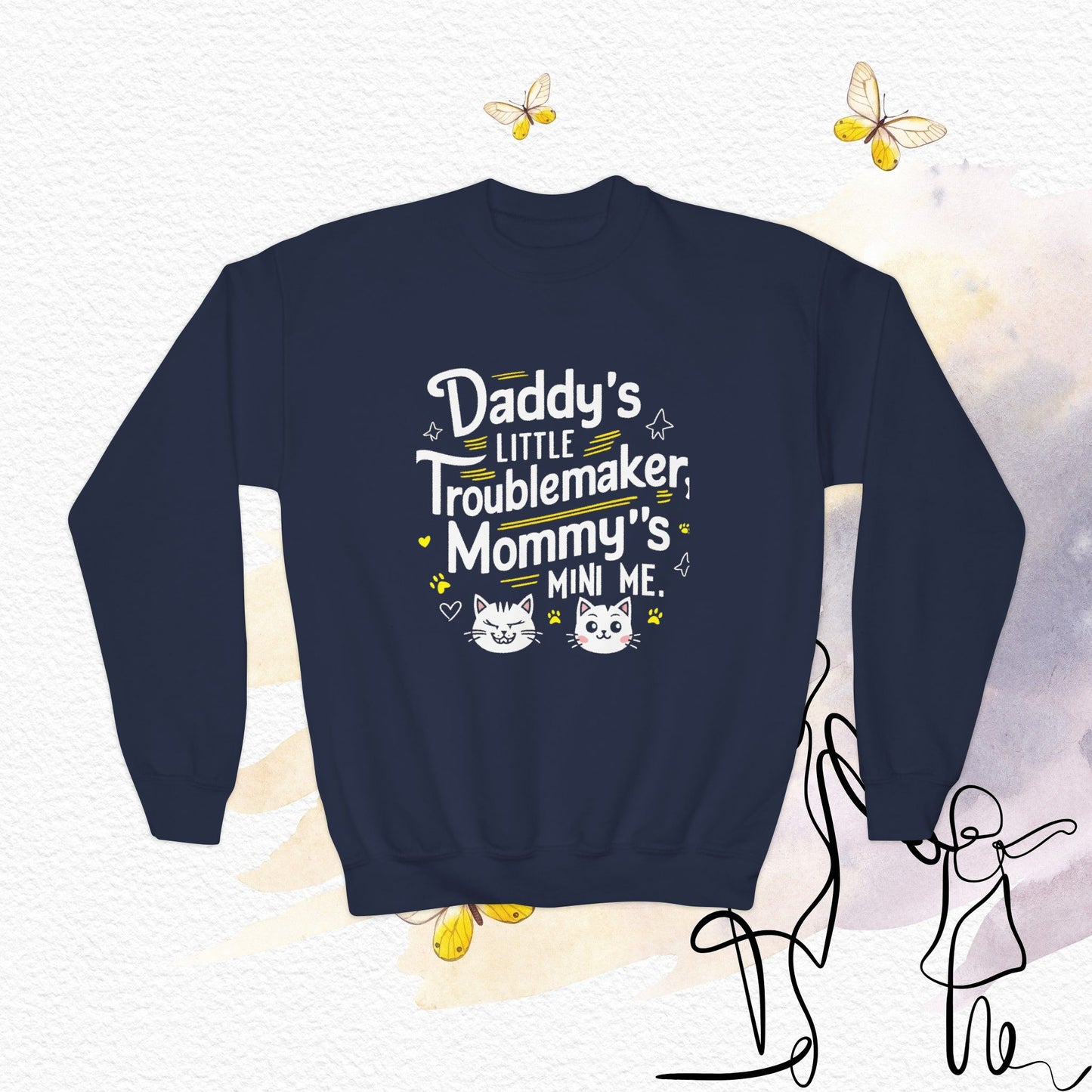 Mini-Lioness Meowster Youth Crewneck Sweatshirt