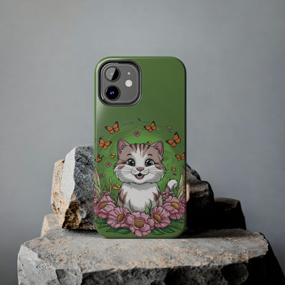 Green Mewsic Wireless Charging Support Tough Case