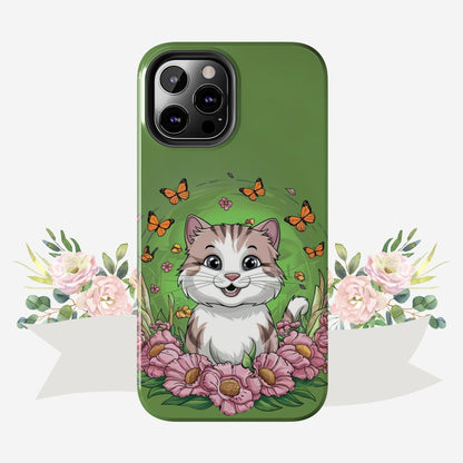 Green Mewsic Wireless Charging Support Tough Case