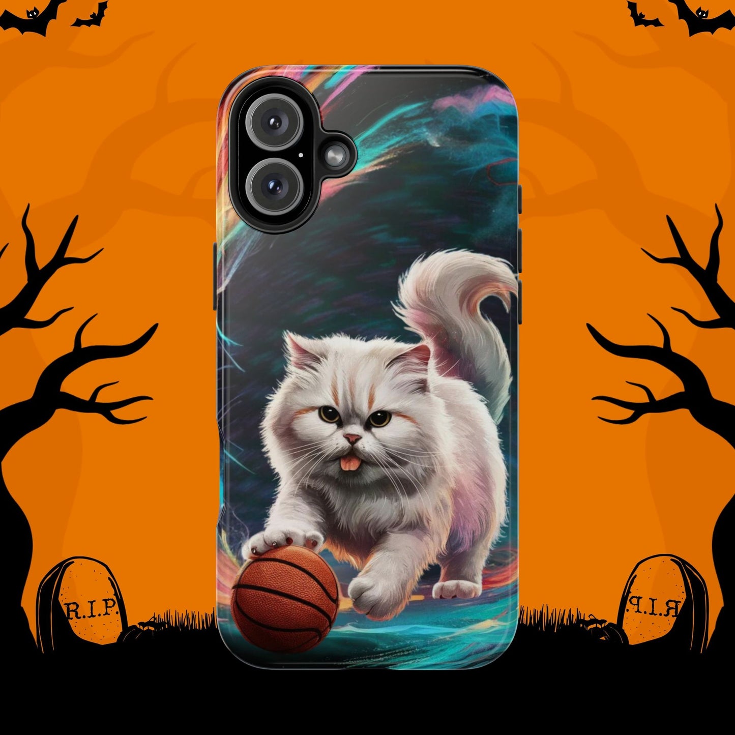 Meowble Dribble Wireless Charging Support Tough Case.