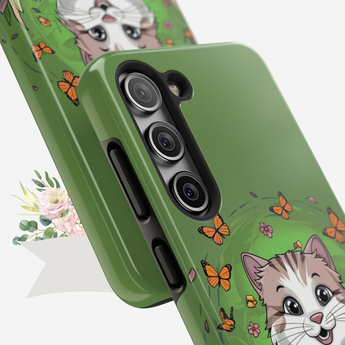 Green Mewsic Wireless Charging Support Tough Case