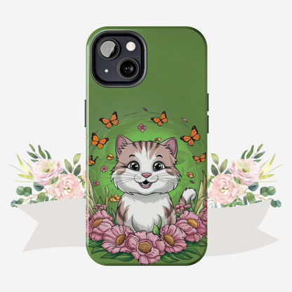 Green Mewsic Wireless Charging Support Tough Case