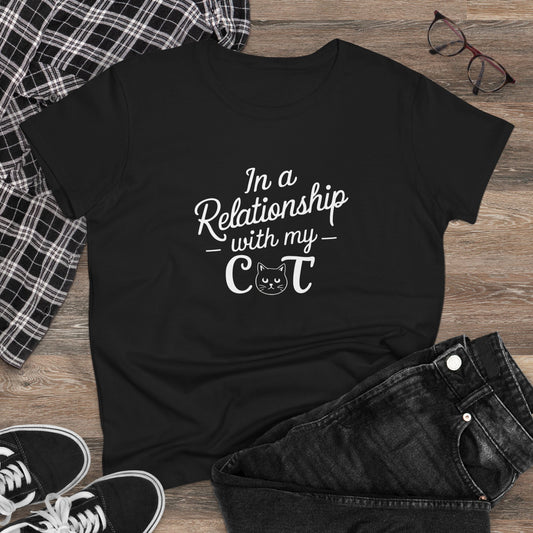 In Relationship With Cat Women Graphic Tees