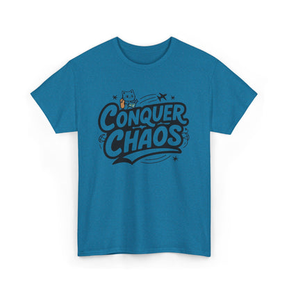 Conquer Choas Travel Vacations Cotton T-Shirt