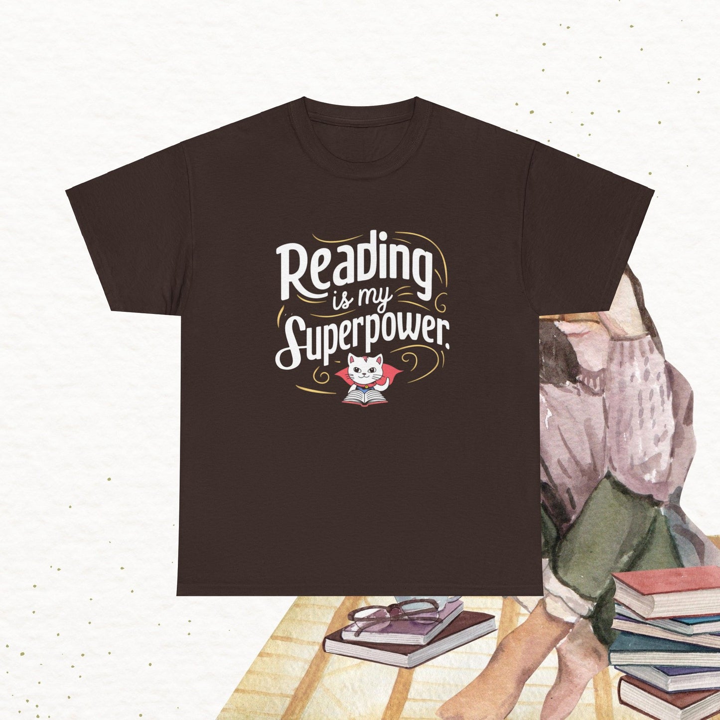 Books Lovers T-Shirt Reading Is My Superpower Tees