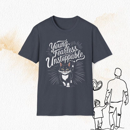 Young Fearless Unstoppable Crew Neck Cotton Men Tshirt