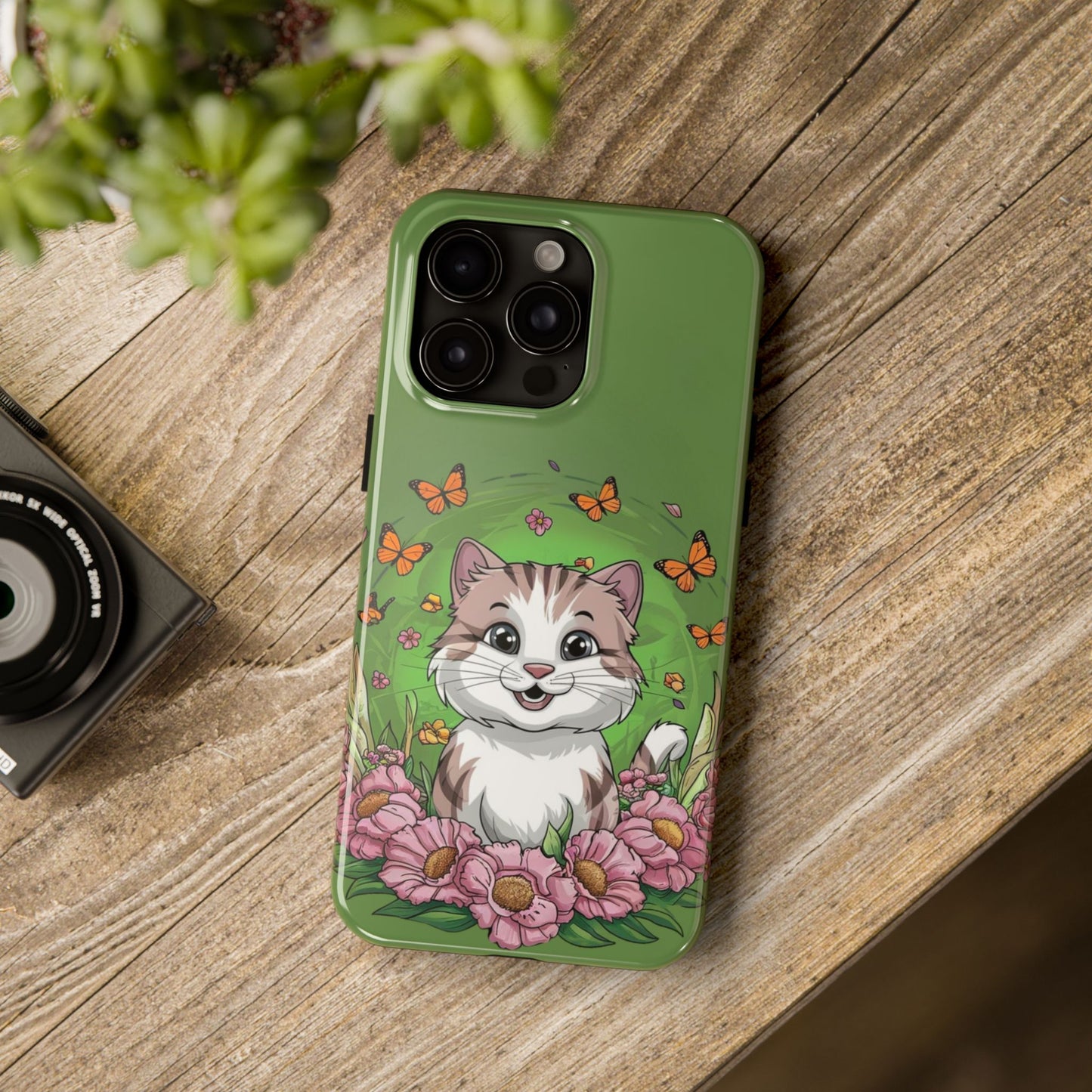 Green Mewsic Wireless Charging Support Tough Case