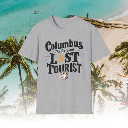Columbus The Original Lost Tourist Cotton Men Tshirt