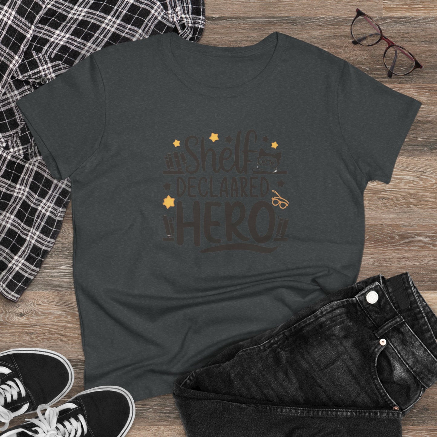 Self Declared Hero Book Lovers Women T-Shirt