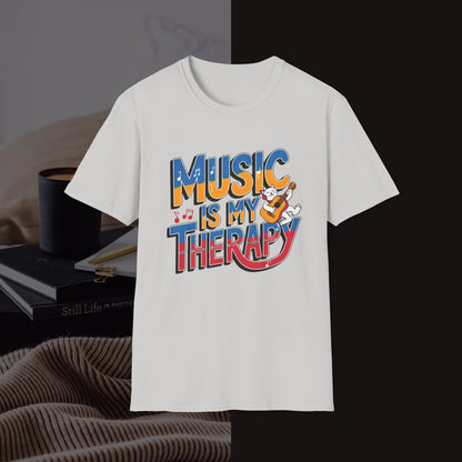 Music Is My Therapy Music Idiom Unisex Softstyle T-Shirt