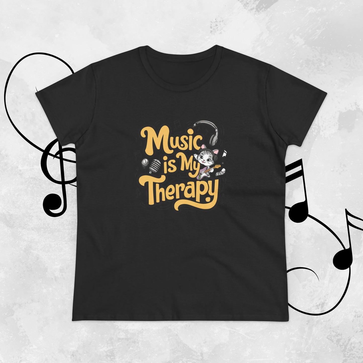 Music Is My Therapy Women Tshirts