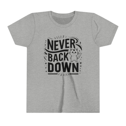 Never Back Down Youth Heavy Cotton T-Shirt