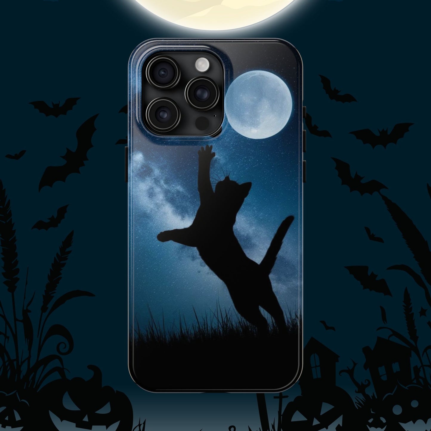 Cattastic Courtside Wireless Charging Support Tough Case.
