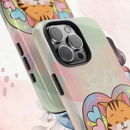 Kitten Cuddle Wireless Charging Support Tough Case