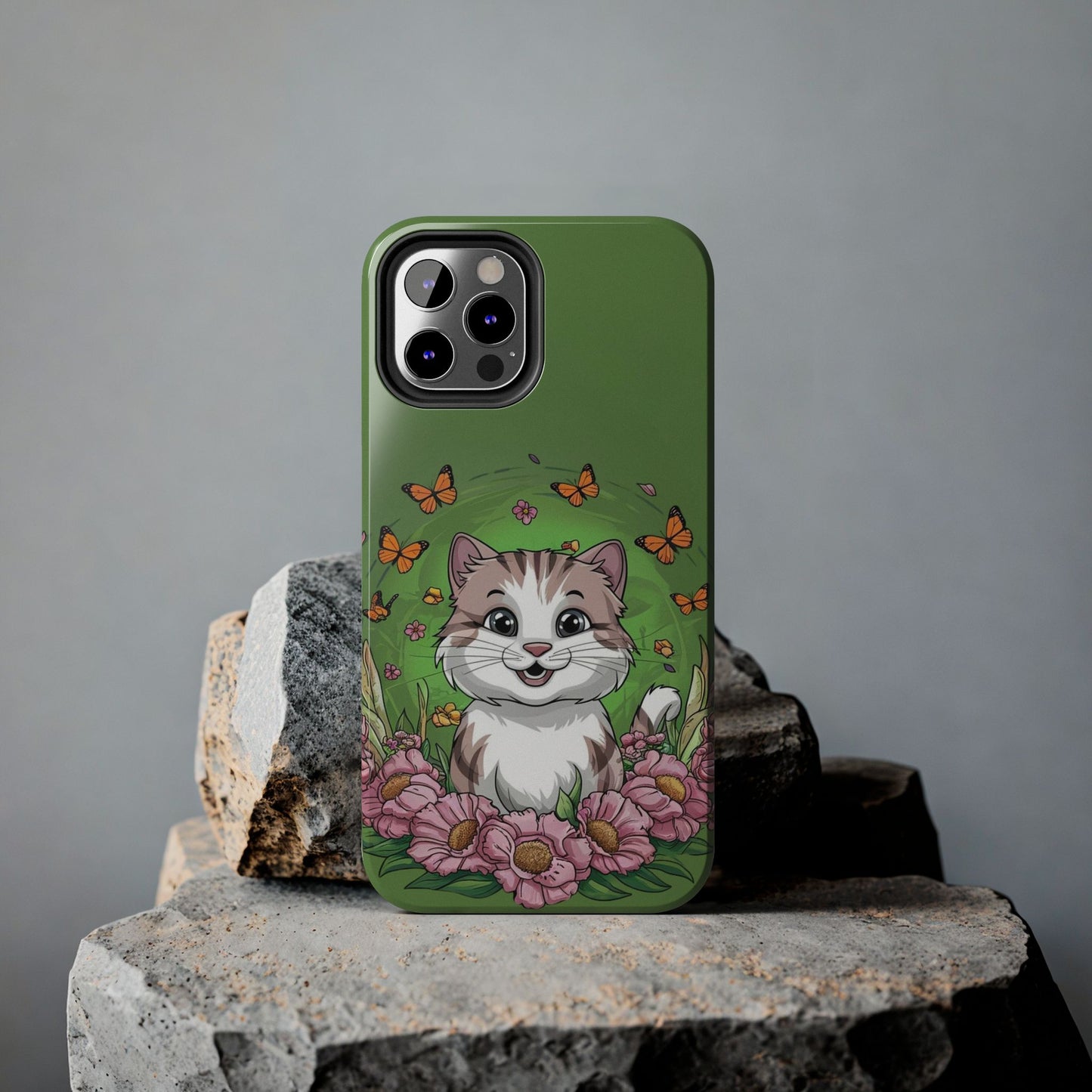 Green Mewsic Wireless Charging Support Tough Case