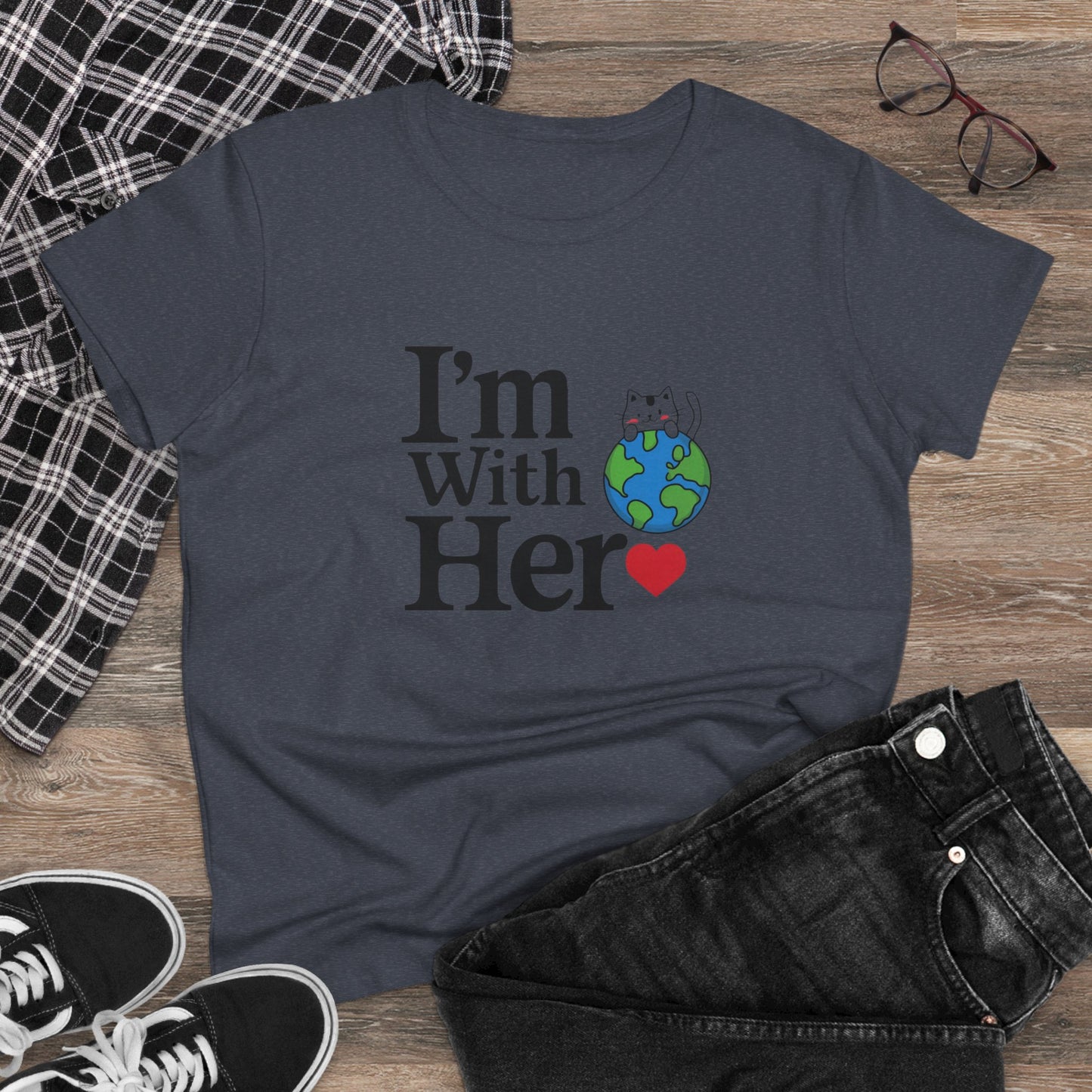 I am With Her Women Cotton Tees