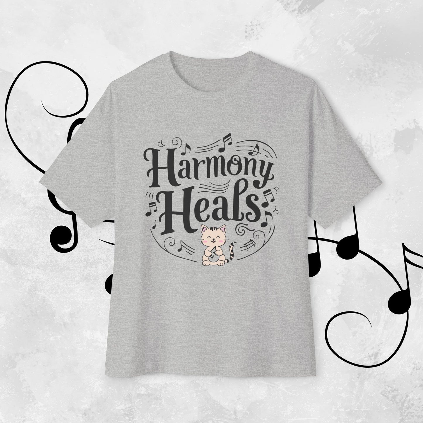 Harmony Heal Unisex Musiclover Oversized Boxy Tshirt