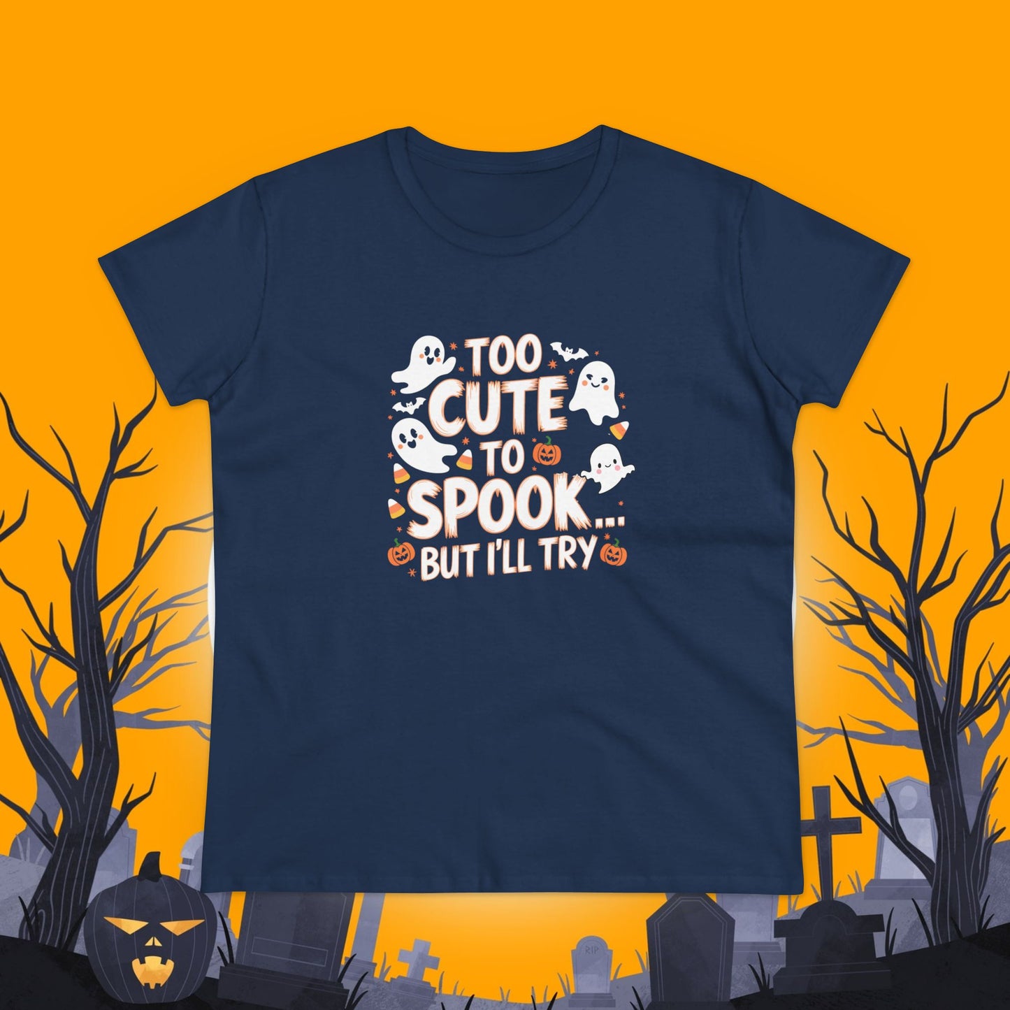 Creepy Cheers Women Cotton Tshirt