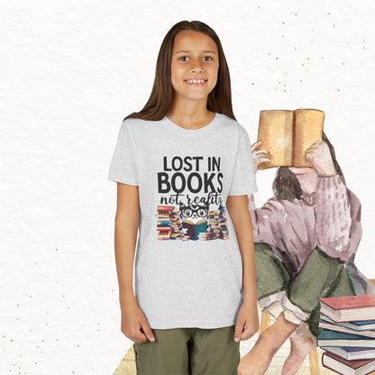 Lost In Book Youth Heavy Cotton T-Shirt