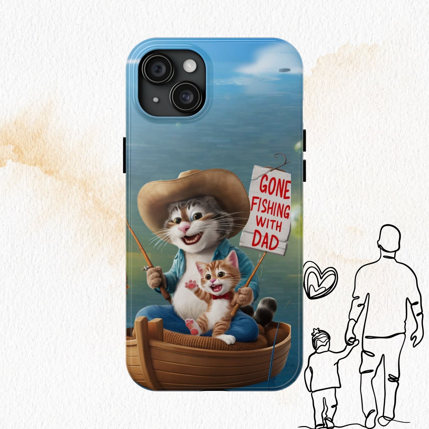 Dadcat Defender Wireless Charging Support Tough Case