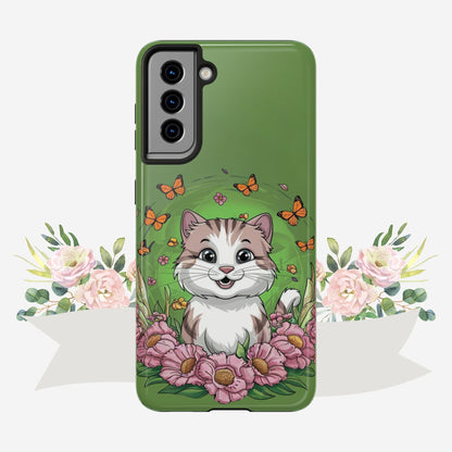 Green Mewsic Wireless Charging Support Tough Case