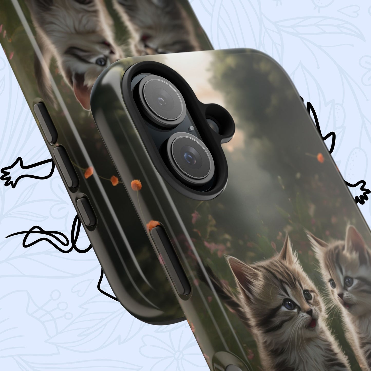 Furever Friends Wireless Charging Support Tough Case