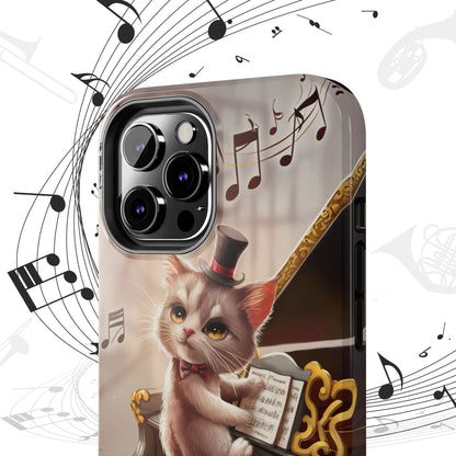 Meowsic Shield Wireless Charging Support Tough Case