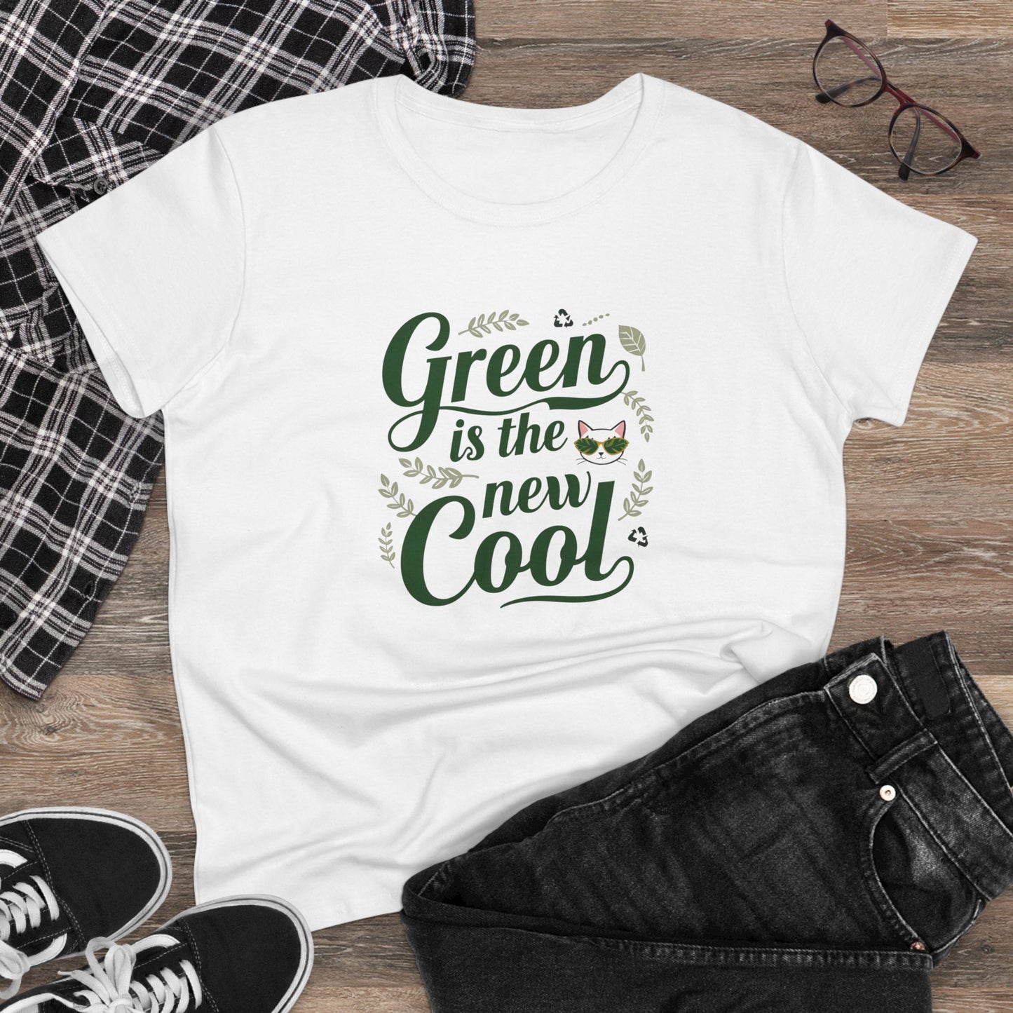 Green Is The New Cool Women Cotton Tees