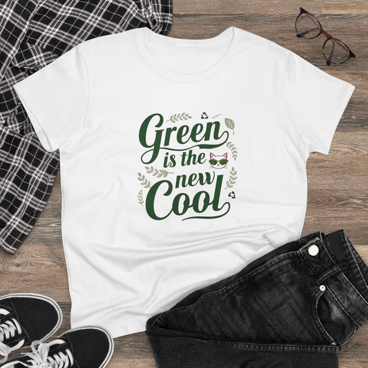 Green Is The New Cool Women Cotton Tees