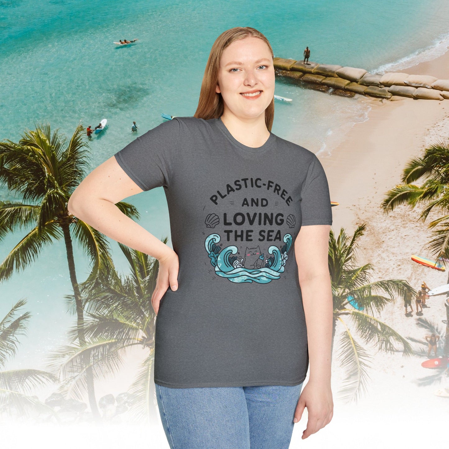 Plastic Free Ocean Cotton T-Shirt