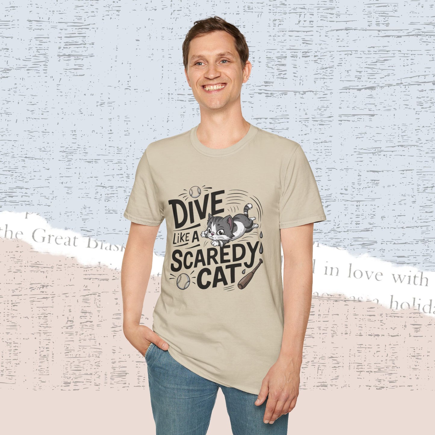 Dive Like Scaredy Cotton Men Tee