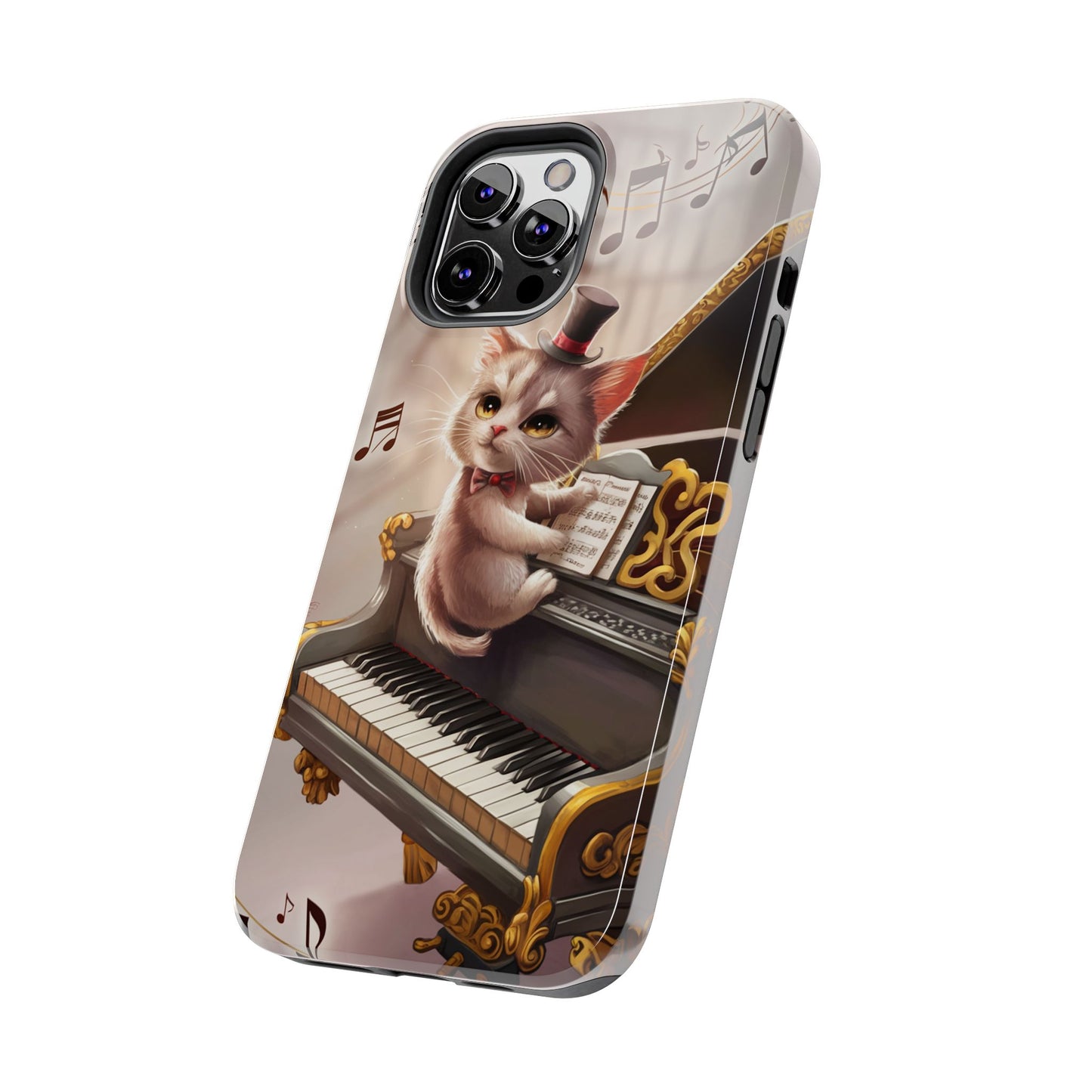 Meowsic Shield Wireless Charging Support Tough Case