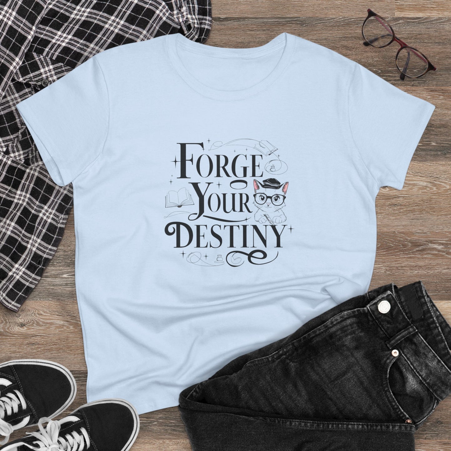 Forge Your Destiny Book Lovers  Cotton Women T-Shirt