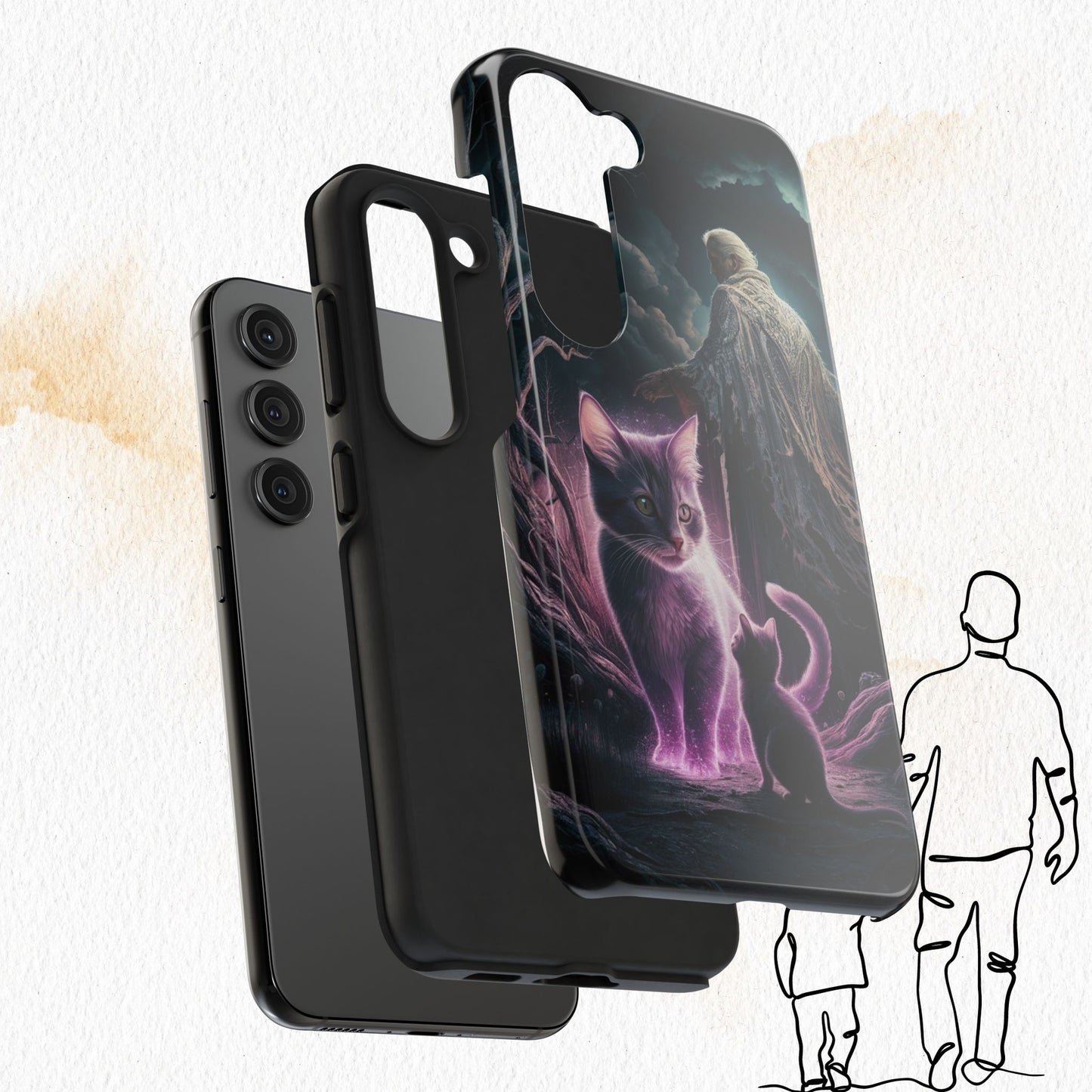 Meowmoirs Wireless Charging Support Tough Case