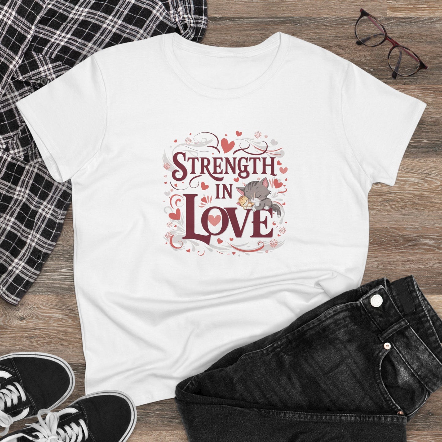 Strength In Love Women Cotton Tshirt