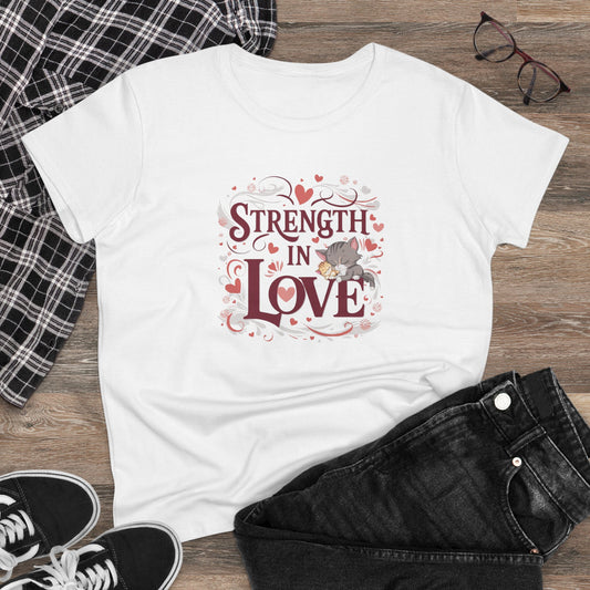 Strength In Love Women Cotton Tshirt