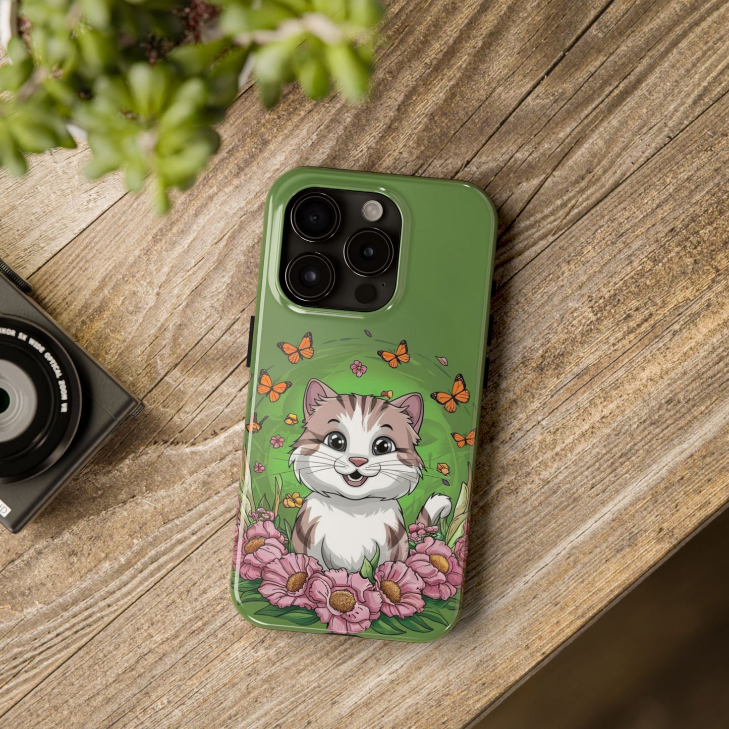 Green Mewsic Wireless Charging Support Tough Case