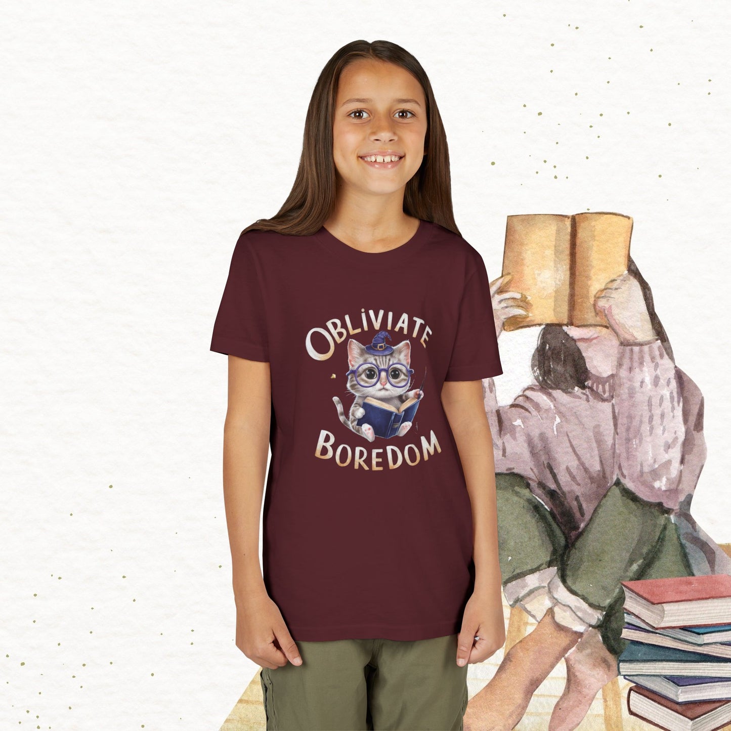 Obliviate Boredom Youth Heavy Cotton T-Shirt