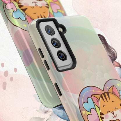 Kitten Cuddle Wireless Charging Support Tough Case